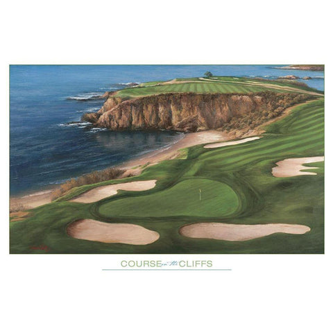 Course on the Cliffs White Modern Wood Framed Art Print by Frontline