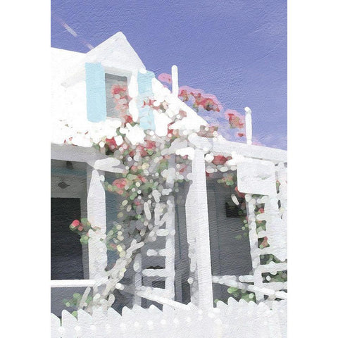 Harbor House White Modern Wood Framed Art Print by Frontline