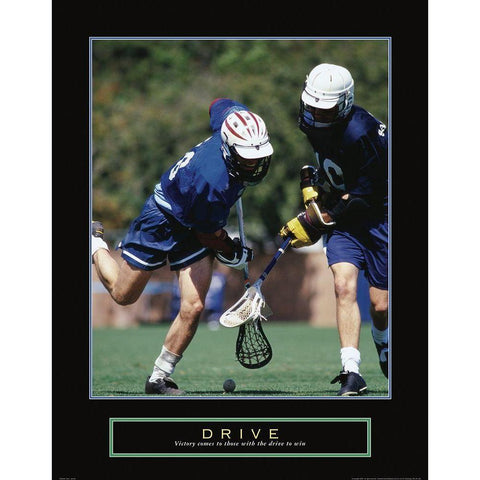 Drive - LaCrosse Black Modern Wood Framed Art Print with Double Matting by Frontline