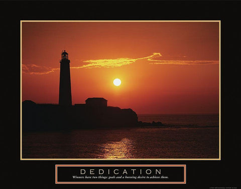 Dedication - Lighthouse White Modern Wood Framed Art Print with Double Matting by Frontline