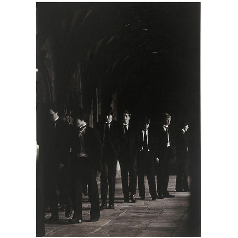 Waiting in the Hall II White Modern Wood Framed Art Print by Unknown