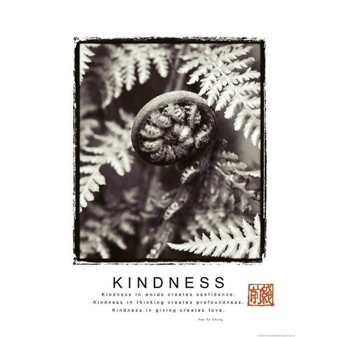 Kindness - Fiddlehead Gold Ornate Wood Framed Art Print with Double Matting by Frontline