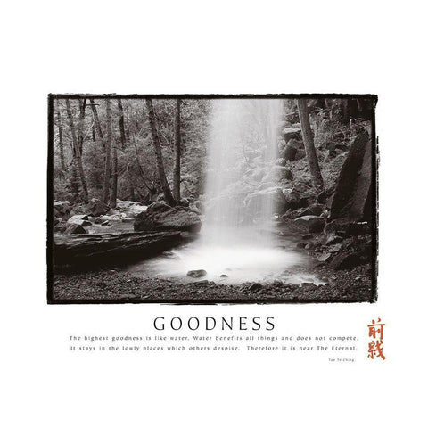 Goodness - Waterfall Gold Ornate Wood Framed Art Print with Double Matting by Frontline