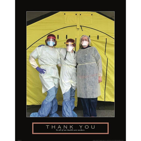 Thank You Gold Ornate Wood Framed Art Print with Double Matting by Hawthorne
