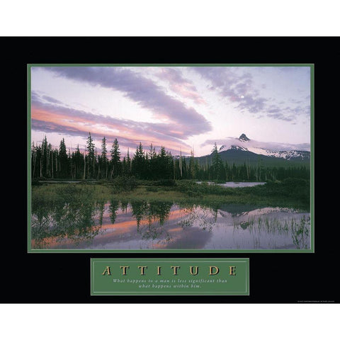 Attitude - Moonrise White Modern Wood Framed Art Print by Frontline