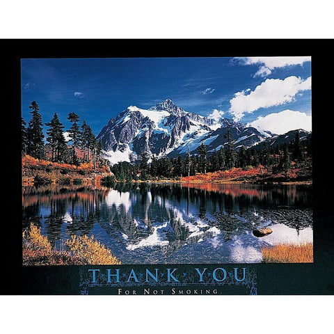 No Smoking Black Modern Wood Framed Art Print by Unknown