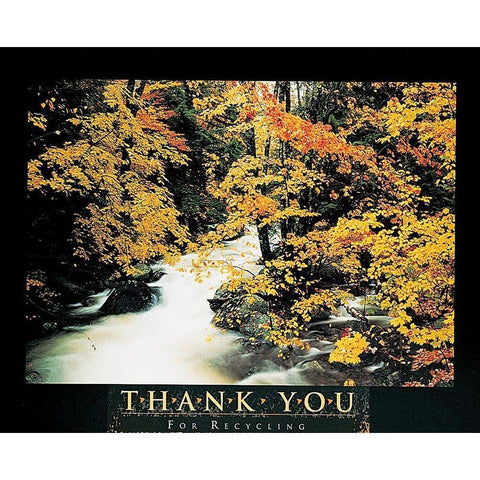 Recycle - Forest Gold Ornate Wood Framed Art Print with Double Matting by Unknown