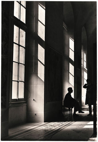 Waiting in the Hall I Black Ornate Wood Framed Art Print with Double Matting by Unknown