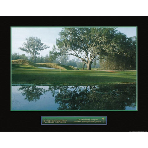 Achievement - Golf Black Modern Wood Framed Art Print with Double Matting by Frontline