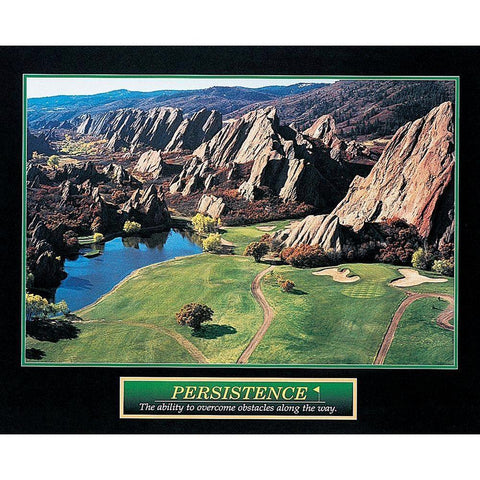 Golf - Challenge Gold Ornate Wood Framed Art Print with Double Matting by Unknown