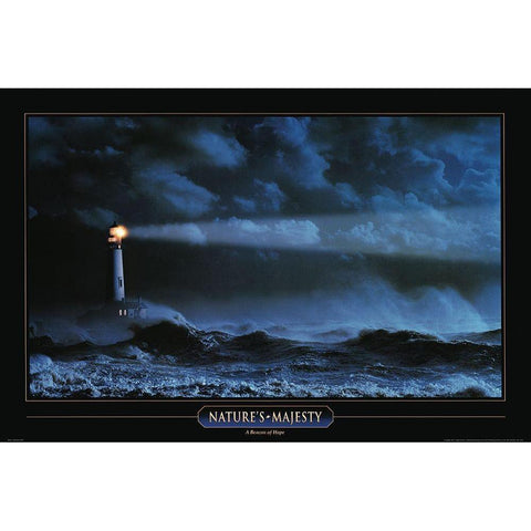 Beacon of Hope White Modern Wood Framed Art Print by Unknown