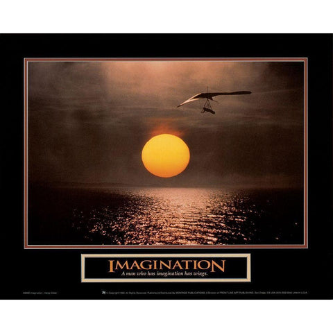 Moon - Imagination Black Modern Wood Framed Art Print by Unknown