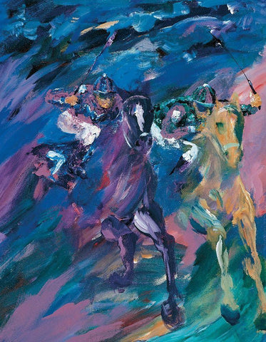 By a Nose Black Ornate Wood Framed Art Print with Double Matting by Unknown