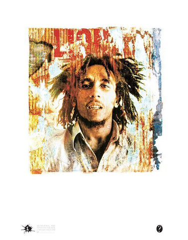 Marley Lion White Modern Wood Framed Art Print with Double Matting by Frontline