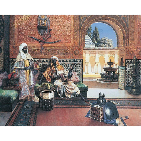 Kasbah Gold Ornate Wood Framed Art Print with Double Matting by Unknown