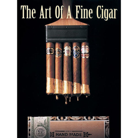 Hand Made Cigars White Modern Wood Framed Art Print by Unknown