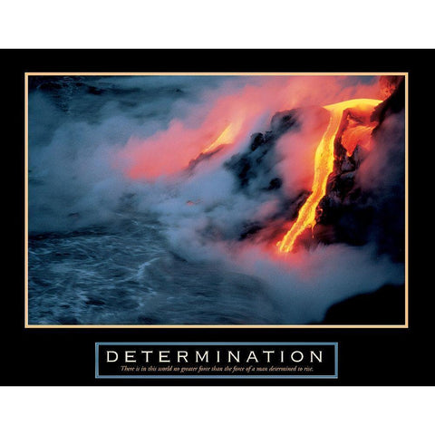 Lava - Determination White Modern Wood Framed Art Print by Unknown