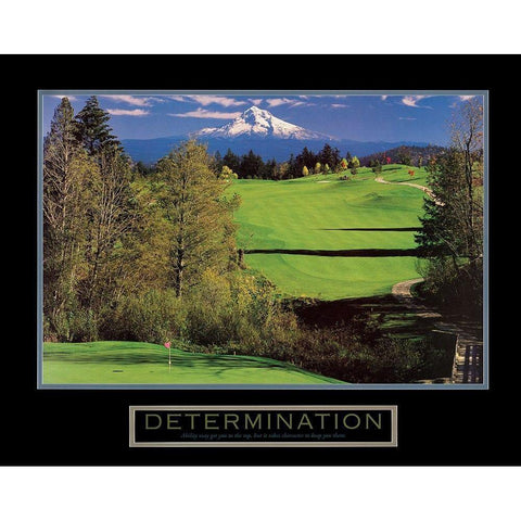 Determination - Golf White Modern Wood Framed Art Print by Frontline