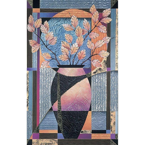 Ming Vase Black Modern Wood Framed Art Print with Double Matting by Unknown