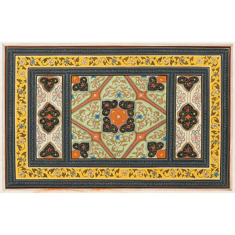 Magic Carpet I Black Modern Wood Framed Art Print with Double Matting by Unknown