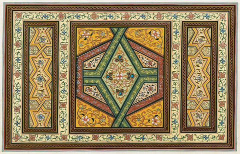 Magic Carpet II Black Ornate Wood Framed Art Print with Double Matting by Unknown