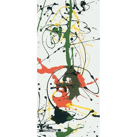 Splat White Modern Wood Framed Art Print by Unknown