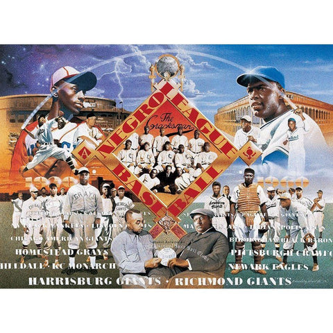 Negro League White Modern Wood Framed Art Print by Unknown