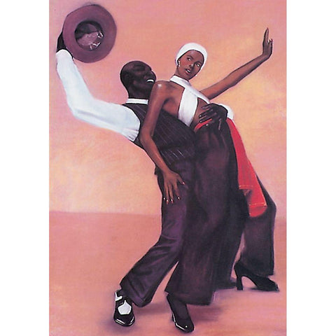 Dance Finale White Modern Wood Framed Art Print by Unknown