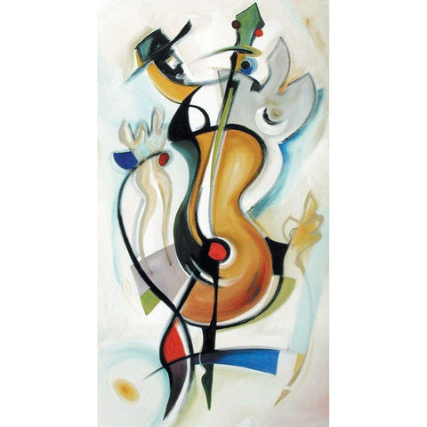 Gee Clef White Modern Wood Framed Art Print by Unknown