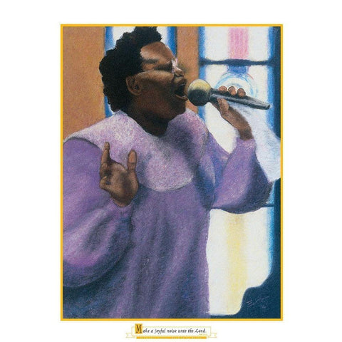 Joyful Noise Black Modern Wood Framed Art Print with Double Matting by Unknown