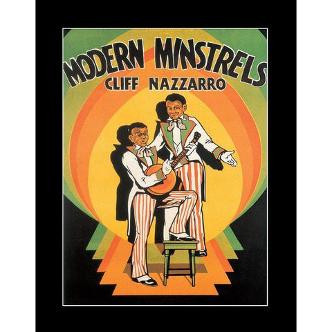 Modern Minstrels White Modern Wood Framed Art Print by Unknown