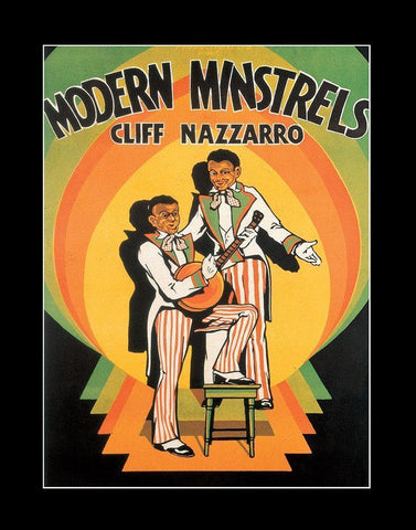 Modern Minstrels White Modern Wood Framed Art Print with Double Matting by Unknown