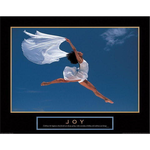 Joy - Dance Gold Ornate Wood Framed Art Print with Double Matting by Unknown