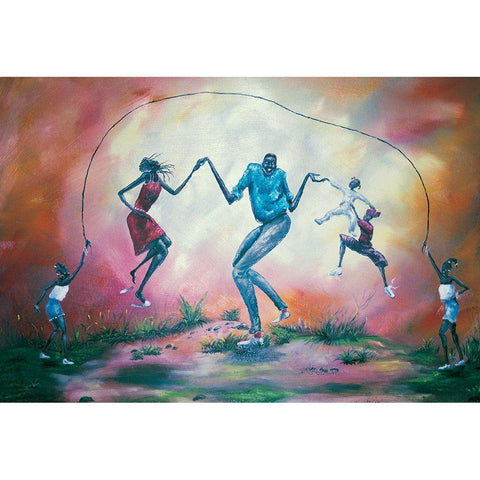 Double Dutch II Black Modern Wood Framed Art Print by Unknown