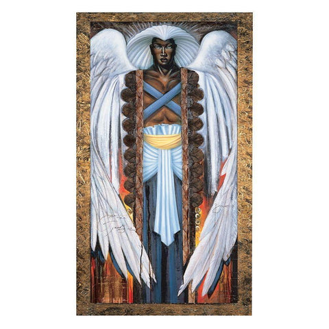 Archangel Center White Modern Wood Framed Art Print by Unknown