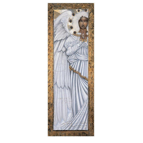 Archangel Left White Modern Wood Framed Art Print by Unknown