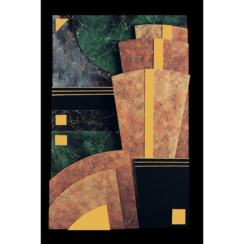 Abstract I Gold Ornate Wood Framed Art Print with Double Matting by Unknown