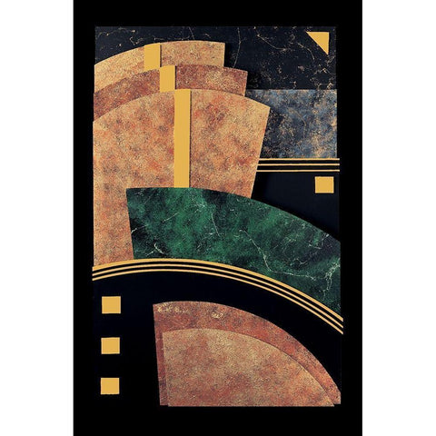 Abstract II Gold Ornate Wood Framed Art Print with Double Matting by Unknown