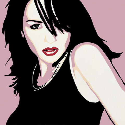 Carla White Modern Wood Framed Art Print with Double Matting by Castilla, Marco