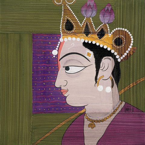 Shandra White Modern Wood Framed Art Print by Aubert, Sylvie