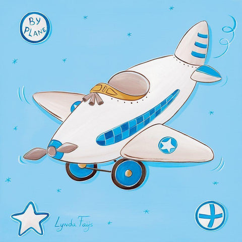 By plane Black Modern Wood Framed Art Print by Fays, Lynda