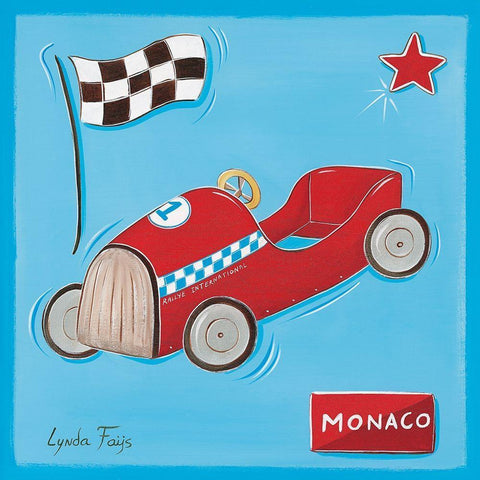 Grand prix II White Modern Wood Framed Art Print with Double Matting by Fays, Lynda