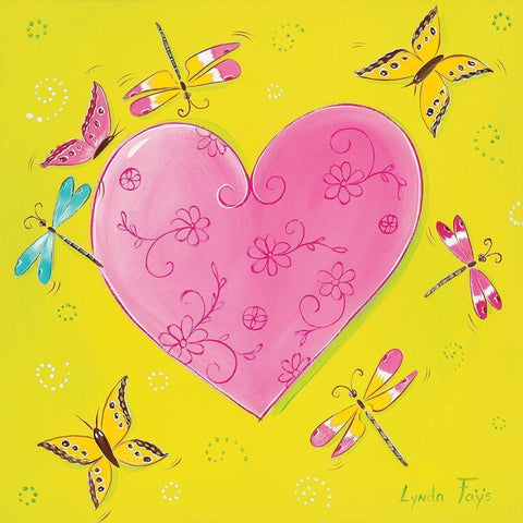 Reve de libellule White Modern Wood Framed Art Print by Fays, Lynda