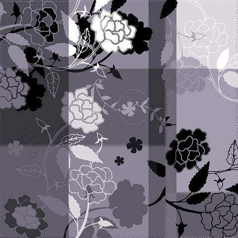 Camelias noirs II White Modern Wood Framed Art Print by Desire, Magalie