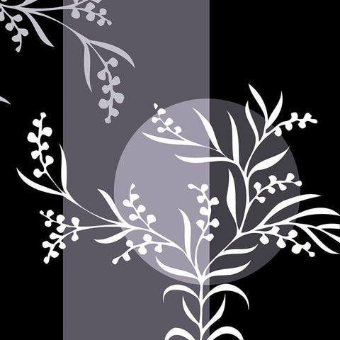 Crepuscule floral I Black Modern Wood Framed Art Print by Desire, Magalie