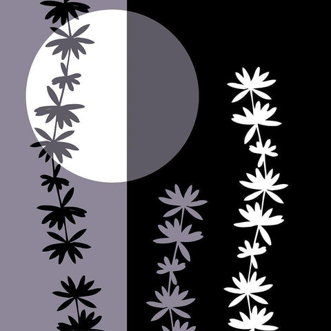 Crepuscule floral II Black Modern Wood Framed Art Print by Desire, Magalie