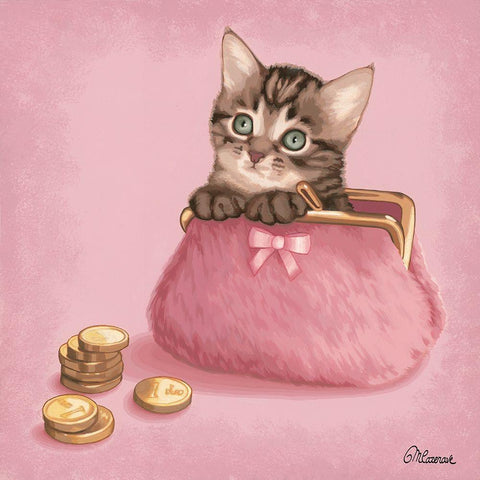 Bling Bling Black Modern Wood Framed Art Print by Cazenave, Maryline