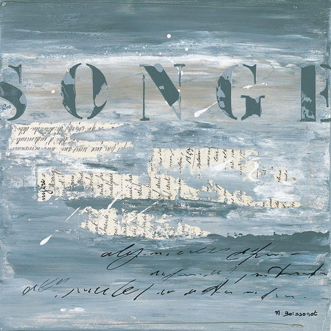 Songe White Modern Wood Framed Art Print by Boissonot, Michelle