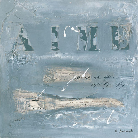 Aime White Modern Wood Framed Art Print by Boissonot, Michelle
