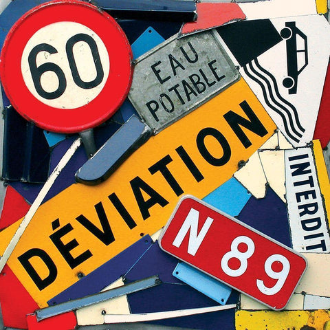 Deviation sur N89 Black Modern Wood Framed Art Print by Costa, Fernando